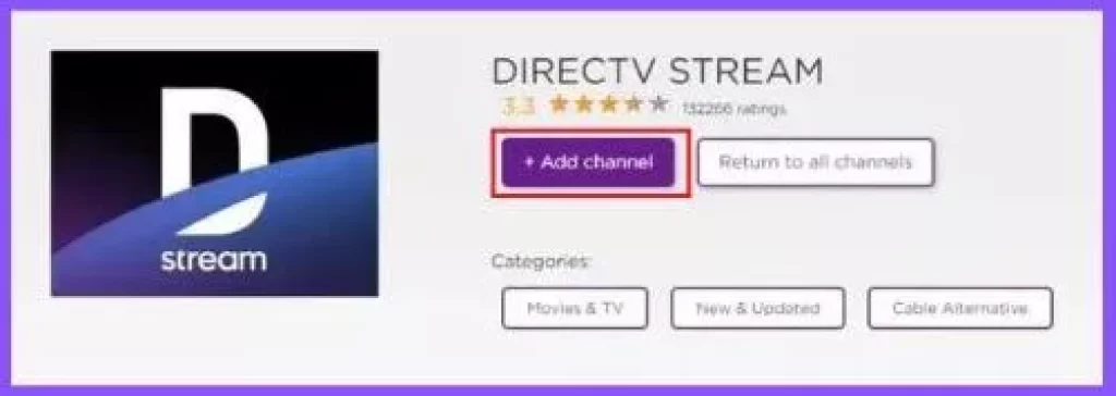 Showing DirecTV channel on a Roku device