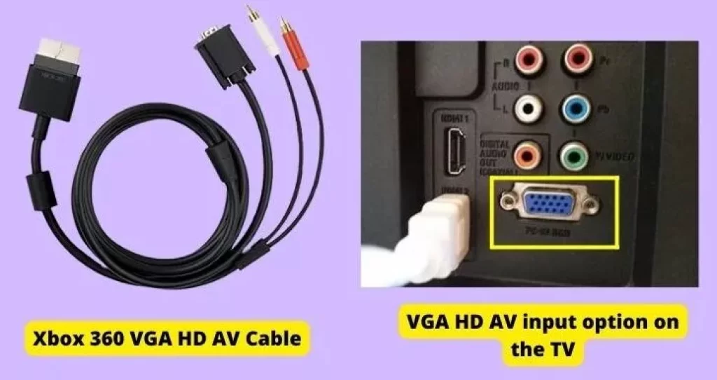 Xbox 360 VGA HD AV Cable