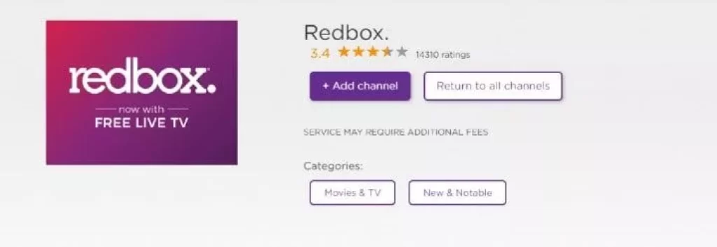 Redbox's Channels App on Roku Devices
