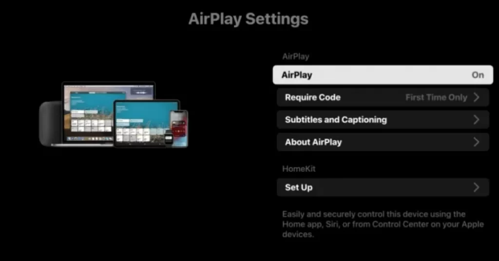 enable airplay setting on roku 