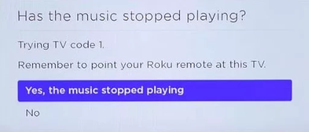 Has the music stop playing popup