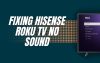 Hisense Roku TV No Sound