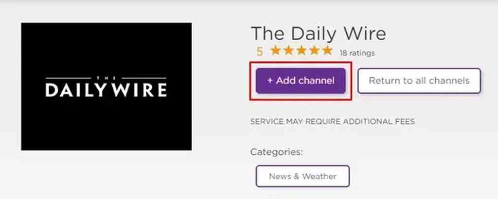 the daily wire channel app on roku 