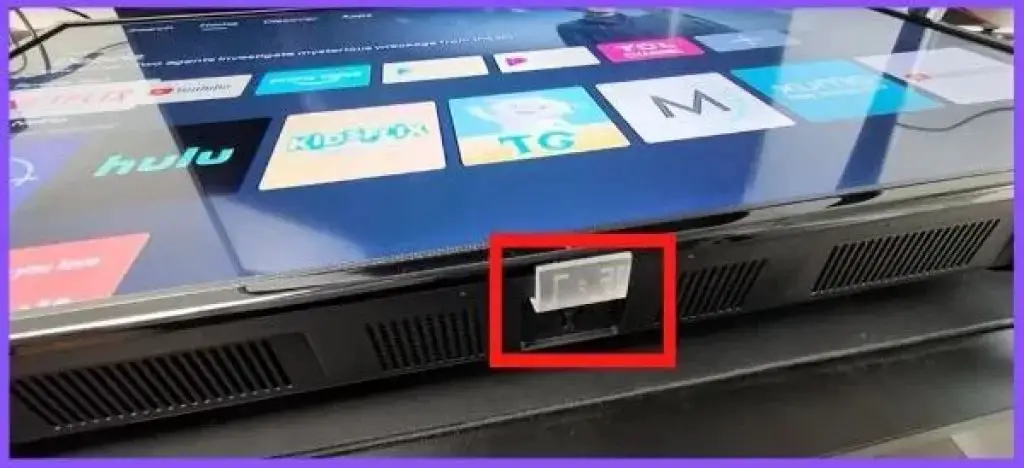 Showing TCL Roku tv control button