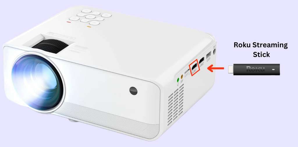 connect projector to roku tv stick