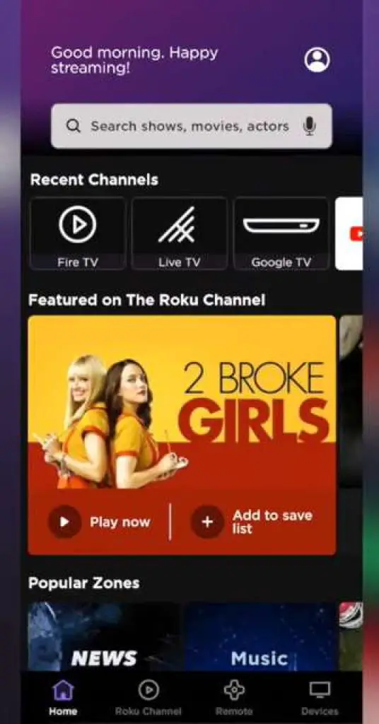 Control buttons right below the TCL Roku TV