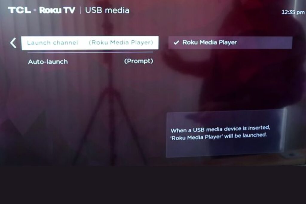 Launch Channel Options in Roku TV